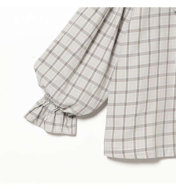 BEAMSBOY「チェック フリルカラー シャツ」|シャツ・ブラウス|
