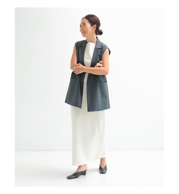 Demi-Luxe BEAMS 「トロピカル 2ボタン ジレ」|ダウン|