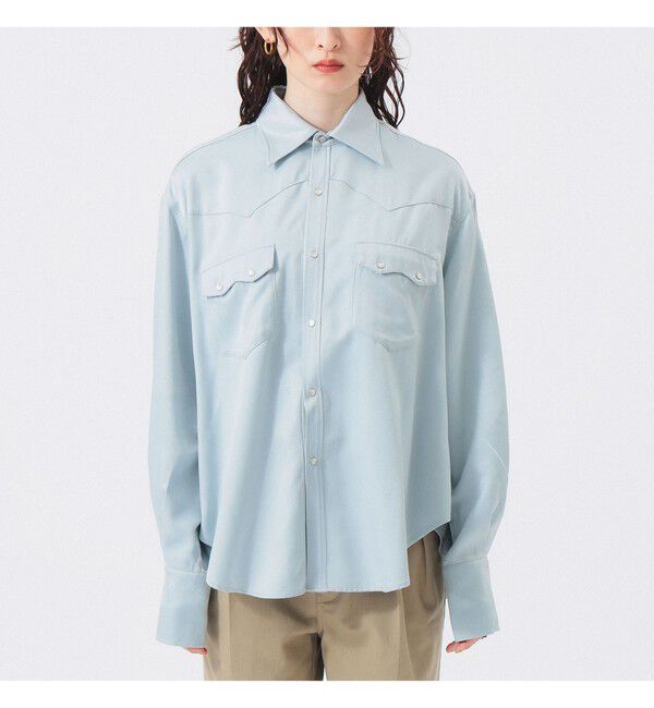 BEAMSBOY「サテン ウエスタン シャツ」|シャツ・ブラウス|