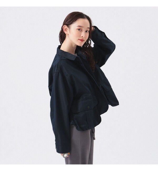 BEAMSBOY「シャンブレー ギャバ ショート フィッシング ジャケット」|ブルゾン・スタジャン|