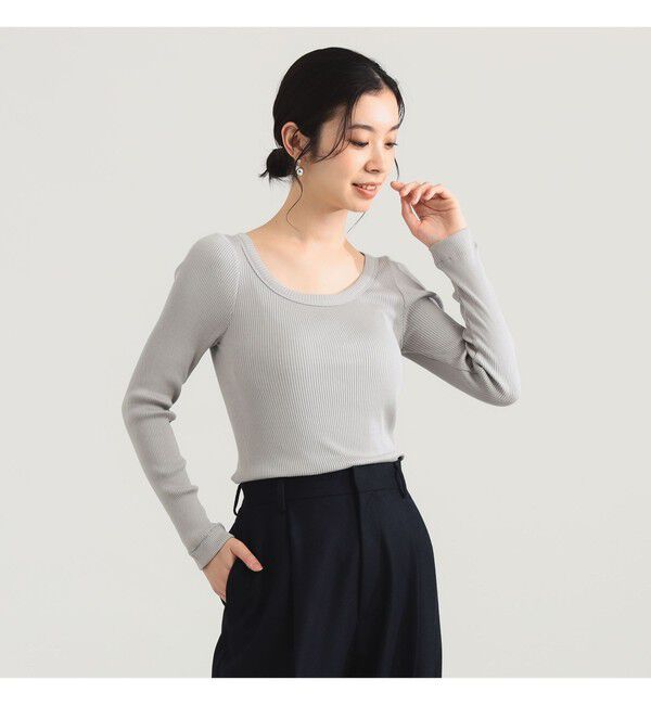 Demi-Luxe BEAMS 「AK+1 / シルク コットン 丸胴 プルオーバー」|Tシャツ・カットソー|GREY