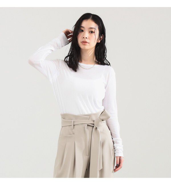 Demi-Luxe BEAMS 「シアーコットン ロングスリーブT」|Tシャツ・カットソー|