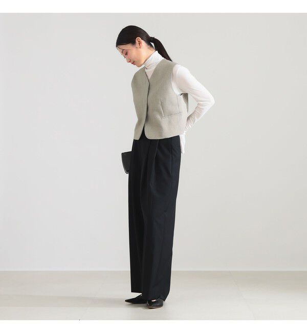 Demi-Luxe BEAMS 「ヒヨク Vネック ショートジレ」|ダウン|