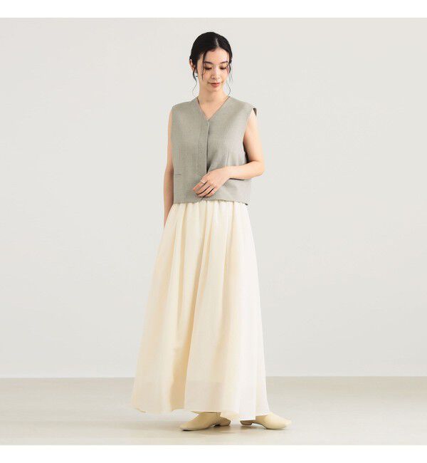 Demi-Luxe BEAMS 「ヒヨク Vネック ショートジレ」|ダウン|