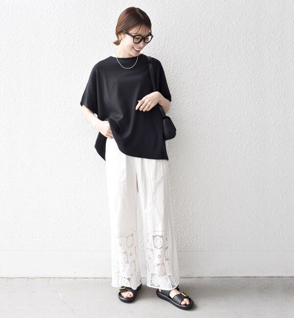 SHIPS any「【WEB限定】SHIPS any:〈洗濯機可能〉ワッフル ワイド TEE」|Tシャツ・カットソー|