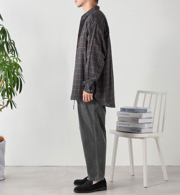 SHIPS any「SHIPS any: オーバーサイズ レギュラーカラー チェック／ストライプ 長袖 シャツ◇」|シャツ・ブラウス|