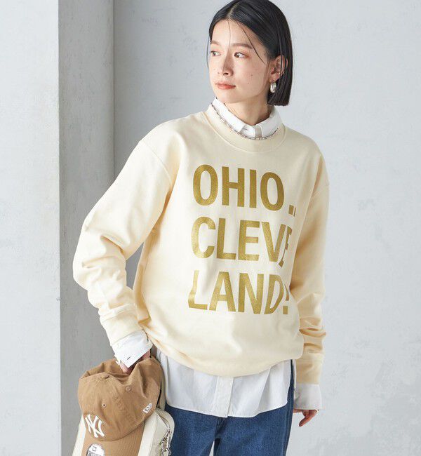 SHIPS for women「【SHIPS別注】Odub:〈手洗い可能〉メタリック ロゴ スウェット 24SS ◇」|スウェット・ジャージ|