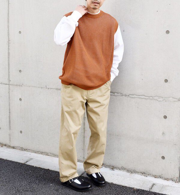 SHIPS any「SHIPS any: 〈洗濯機可能〉シアー ニット クルーネック プルオーバー ベスト◇」|ベスト・ジレ|