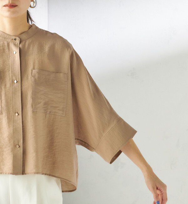 SHIPS for women「《一部追加予約》〈手洗い可能〉シルク混 シアー 羽織 シャツ」|シャツ・ブラウス|