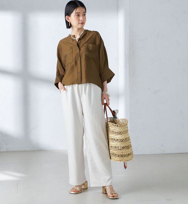 SHIPS for women「《一部追加予約》〈手洗い可能〉シルク混 シアー 羽織 シャツ」|シャツ・ブラウス|