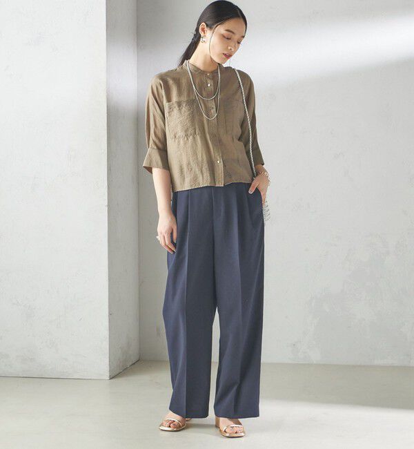 SHIPS for women「《一部追加予約》〈手洗い可能〉シルク混 シアー 羽織 シャツ」|シャツ・ブラウス|