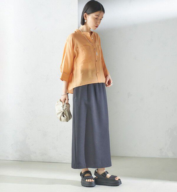 SHIPS for women「《一部追加予約》〈手洗い可能〉シルク混 シアー 羽織 シャツ」|シャツ・ブラウス|