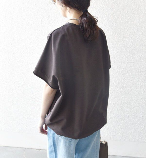 SHIPS any「SHIPS any:〈洗濯機可能〉インレイ コクーン ショートスリーブ プルオーバー」|Tシャツ・カットソー|