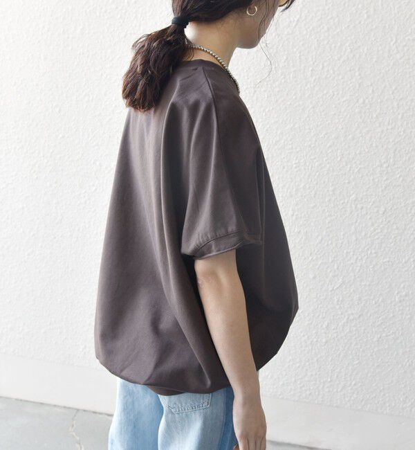 SHIPS any「SHIPS any:〈洗濯機可能〉インレイ コクーン ショートスリーブ プルオーバー」|Tシャツ・カットソー|