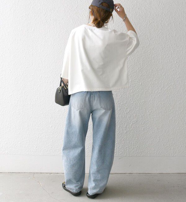 SHIPS any「《一部追加予約》【WEB限定】SHIPS any:〈洗濯機可能〉インレイ ハーフスリーブ ショートTEE」|Tシャツ・カットソー|