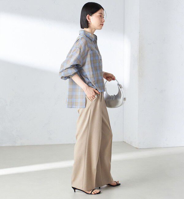 SHIPS for women「〈手洗い可能〉シアー チェック ロング スリーブ シャツ」|シャツ・ブラウス|