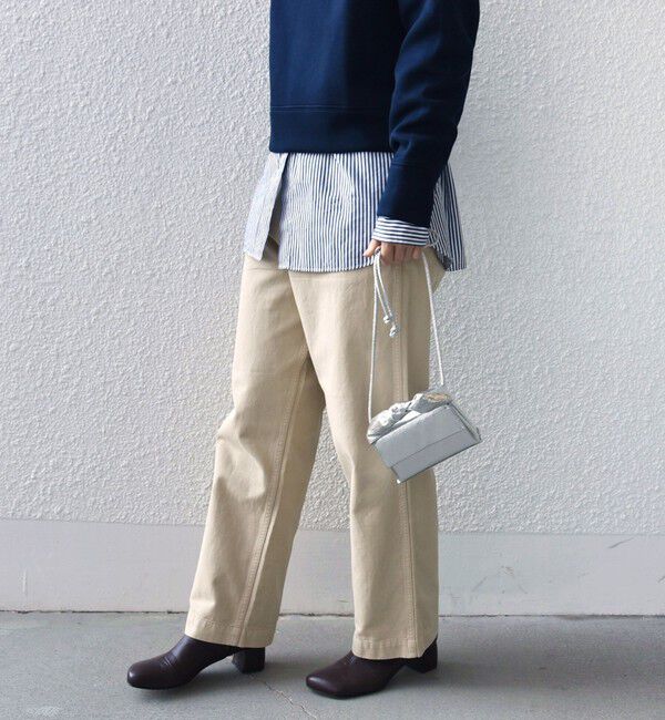 SHIPS for women「【SHIPS別注】Odub:〈洗濯機可能〉ワイド チノ パンツ」|チノ|