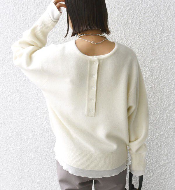 SHIPS for women「〈手洗い可能〉7G ウール カシミヤ ヘンリーネック 2WAY プルオーバー」|ニット・セーター|