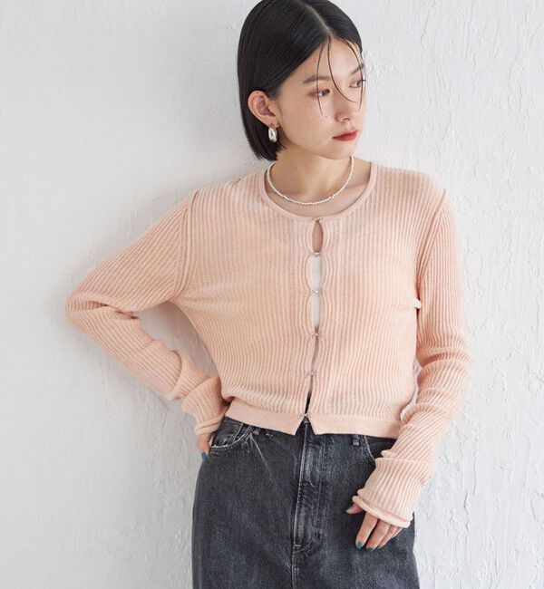 SHIPS for women「Wai＋:〈手洗い可能〉1/18ホック付 カーディガン」|カーディガン|