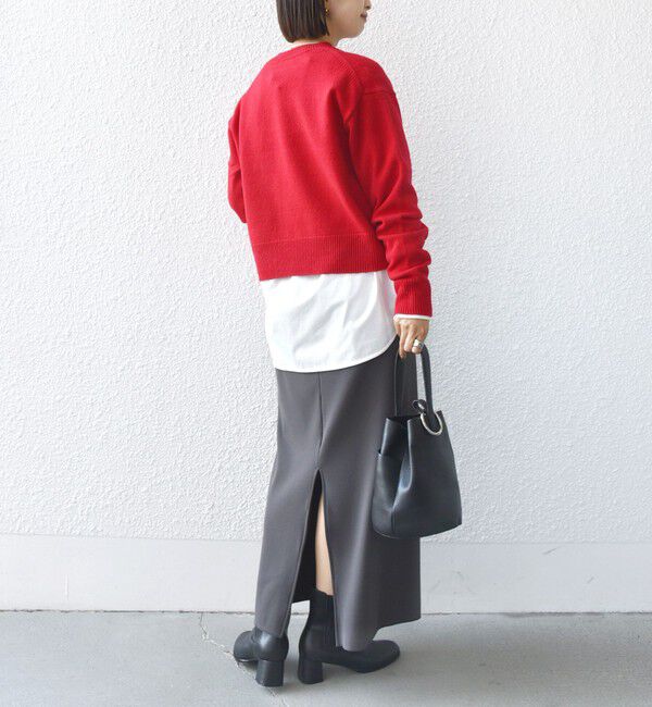 SHIPS for women「【WEB限定】〈手洗い可能〉スパンコール ロゴ ニット」|ニット・セーター|