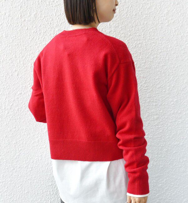 SHIPS for women「【WEB限定】〈手洗い可能〉スパンコール ロゴ ニット」|ニット・セーター|