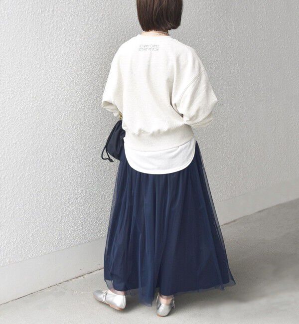 SHIPS for women「〈手洗い可能〉リバーシブル チュール カッセン スカート」|スカート|