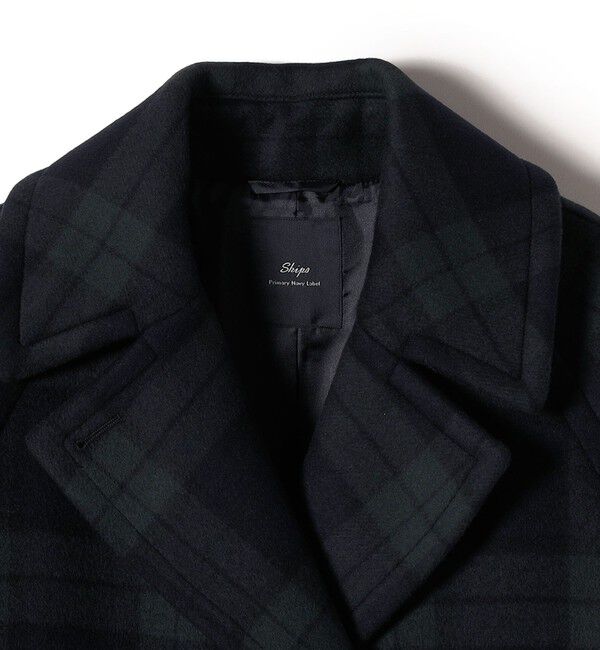 SHIPS for women「SHIPS Primary Navy Label:ブラックウォッチ Pコート」|ピーコート|