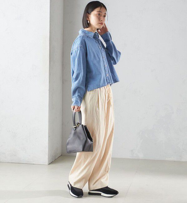 SHIPS for women「〈手洗い可能〉ナイロン混 ドロスト パンツ」|その他|