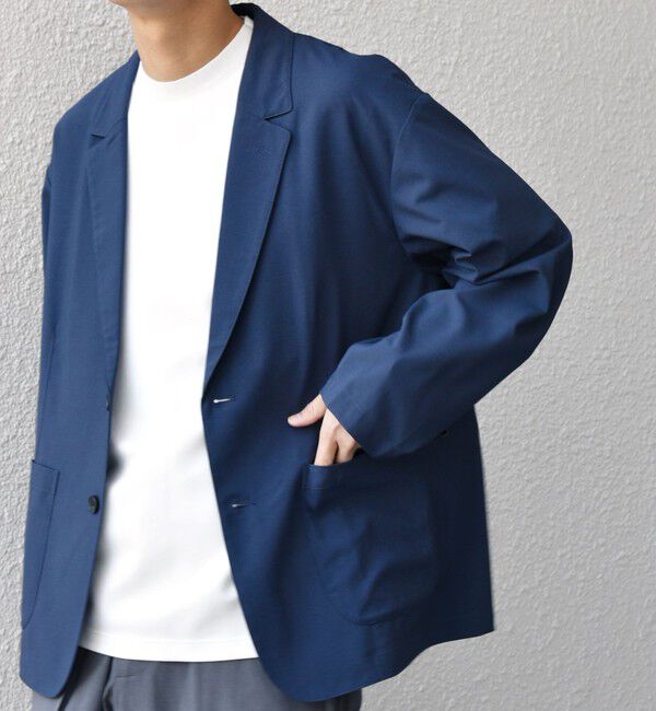 SHIPS any「SHIPS any:〈吸水速乾〉Rapidry リラックス ジャケット(セットアップ対応)◇」|テーラードジャケット|ダークブルー