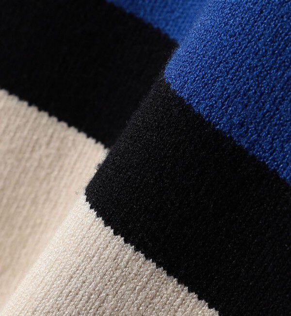 SHIPS any「SHIPS any:〈手洗い可能〉パネル ボーダー スキッパー ニット プルオーバー」|ニット・セーター|