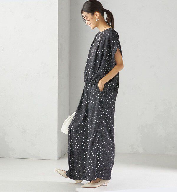 SHIPS for women「〈手洗い可能〉ドット / 無地 タック ギャザー ワイド パンツ」|その他|