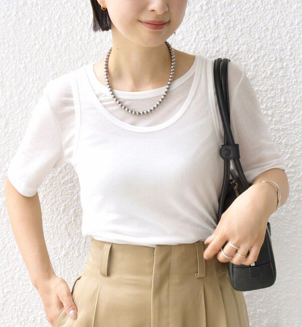 SHIPS for women「シアー フライス レイヤード TEE」|Tシャツ・カットソー|