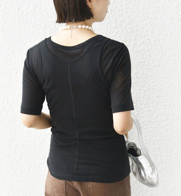 SHIPS for women「シアー フライス レイヤード TEE」|Tシャツ・カットソー|