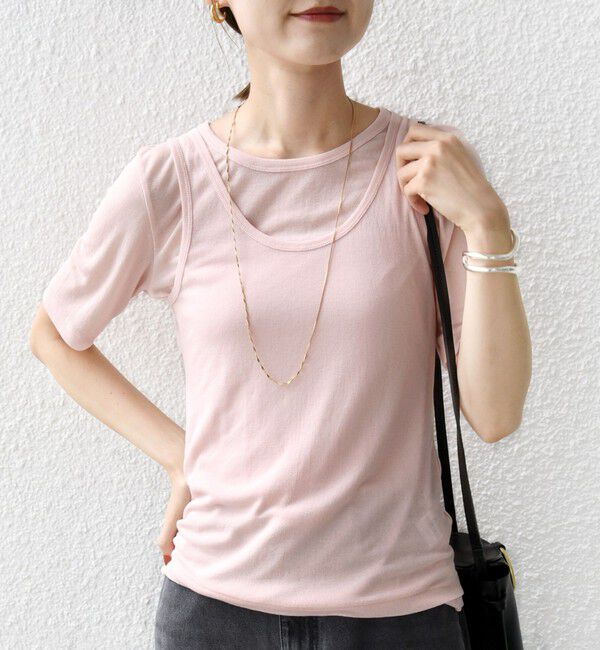 SHIPS for women「シアー フライス レイヤード TEE」|Tシャツ・カットソー|