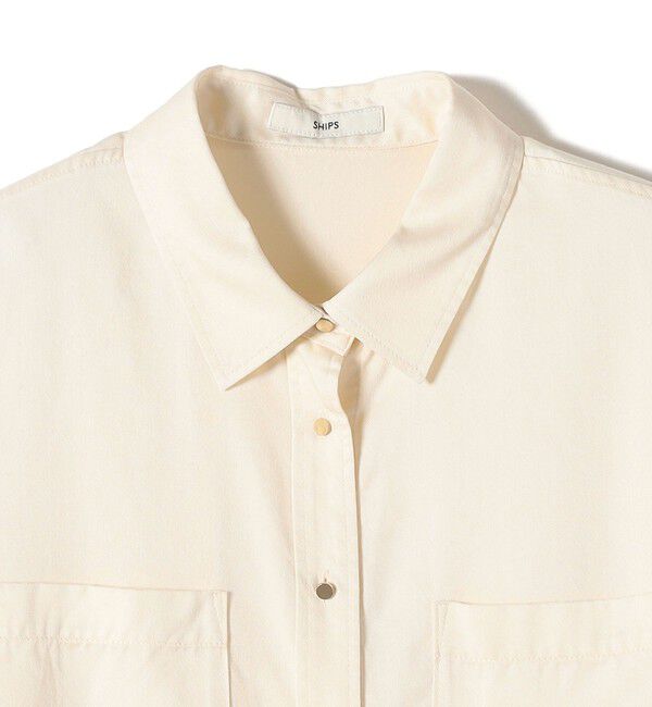 SHIPS for women「〈手洗い可能〉セルロース ツイル 羽織 シャツ」|シャツ・ブラウス|