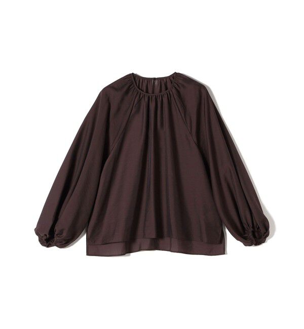 SHIPS for women「〈手洗い可能〉シアー バンブー ギャザー ブラウス」|シャツ・ブラウス|