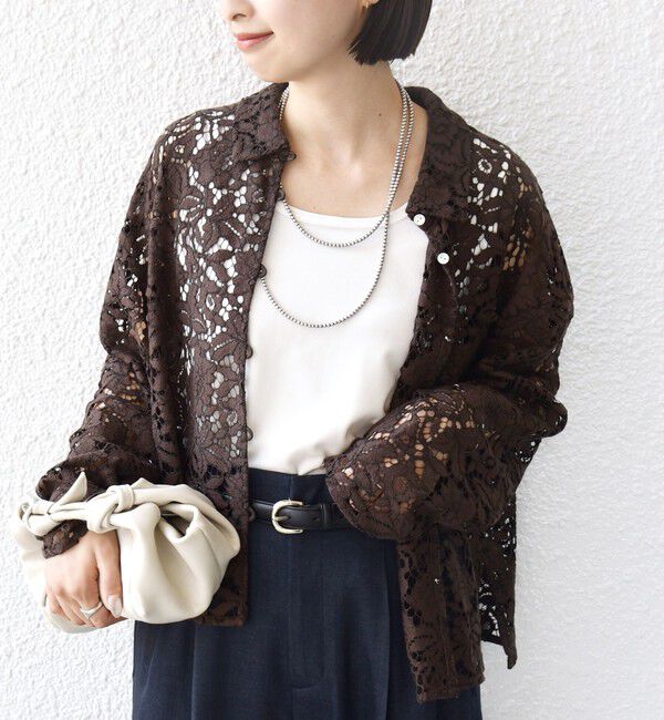 SHIPS for women「〈手洗い可能〉レース シャツ 羽織」|シャツ・ブラウス|