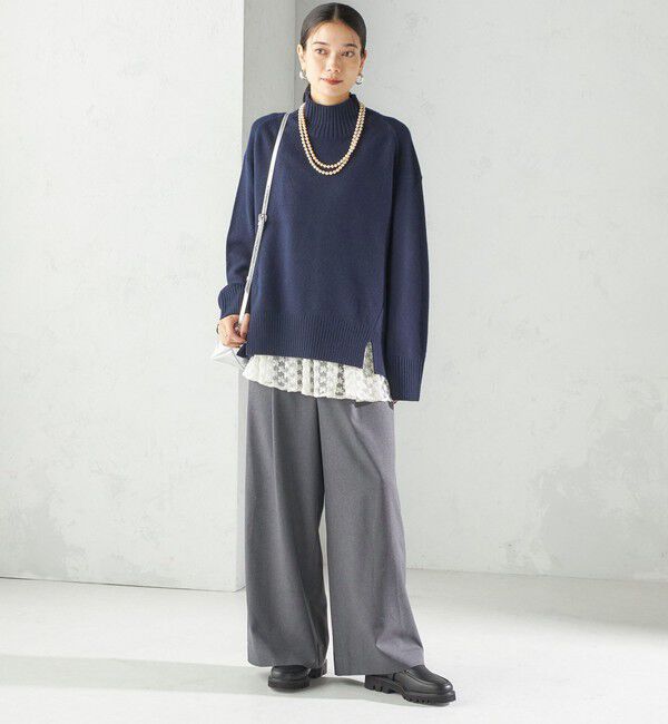 SHIPS for women「〈手洗い可能〉ウール カシミヤ ハイネック プルオーバー」|ニット・セーター|