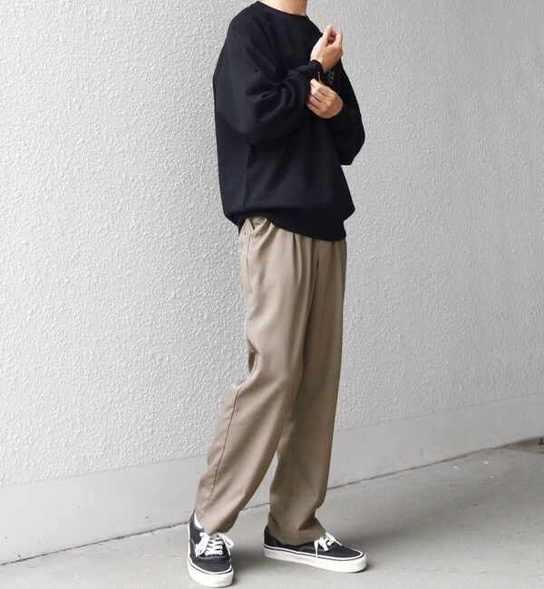 SHIPS any「SHIPS any:〈洗濯機可能/抗ピリング〉ウールライク 2プリーツ セミワイド イージーパンツ◇」|チノ|