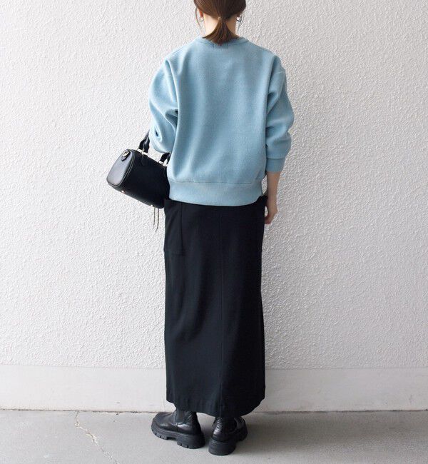 SHIPS any「SHIPS any:〈手洗い可能〉モールヤーン クルーネック ロゴ 千鳥柄 プルオーバー」|ニット・セーター|