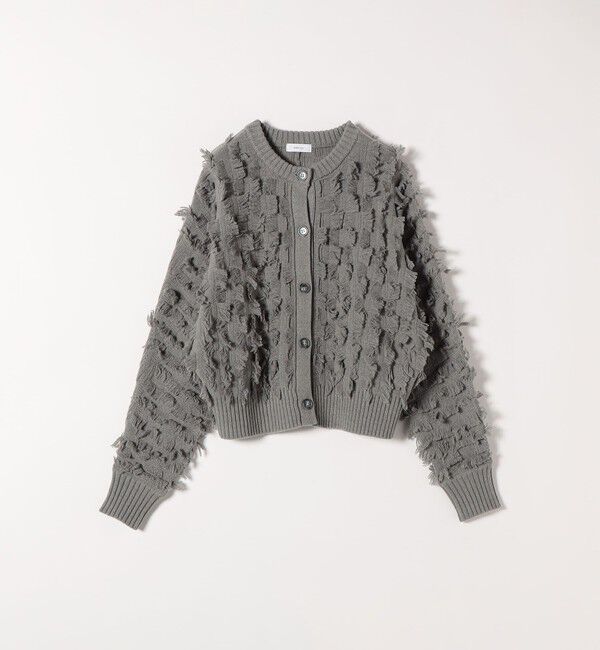 SHIPS any「SHIPS any:〈手洗い可能〉フリンジ デザイン ドルマン ニット カーディガン」|カーディガン|
