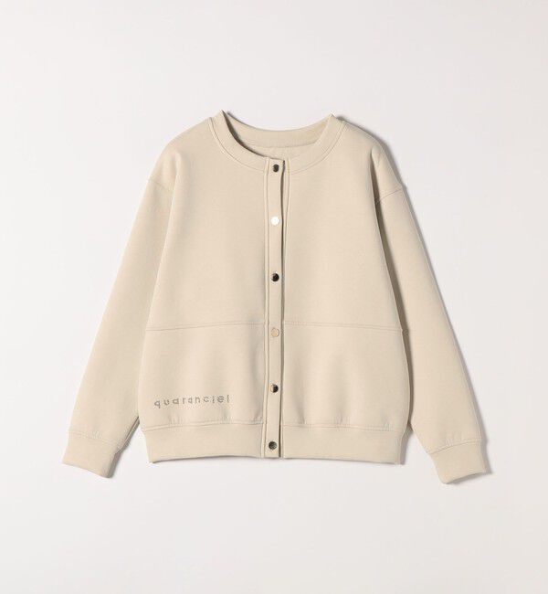 quaranciel「quaranciel:〈洗濯機可能〉スタッズ ロゴ ダンボール スウェット カーディガン」|スウェット・ジャージ|