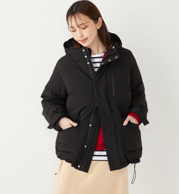 SHIPS Colors 「SHIPS Colors: フード ダウン ジャケット◇」|ダウン|ブラック