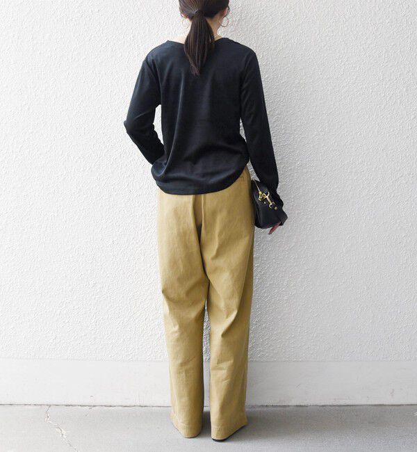 SHIPS any「SHIPS any:〈洗濯機可能〉ポリエステル ベロア 2way ヘンリーネック プルオーバー」|Tシャツ・カットソー|