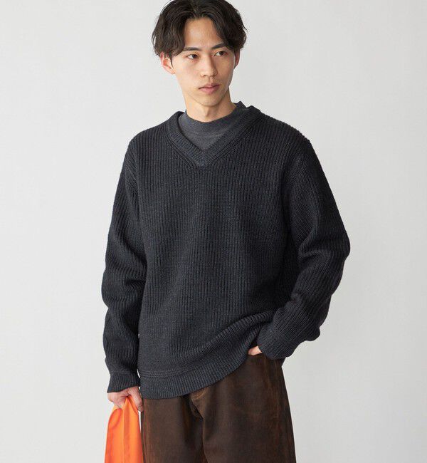 SHIPS「SHIPS: ウール ガーメントダイ Vネック ニット」|ニット・セーター|