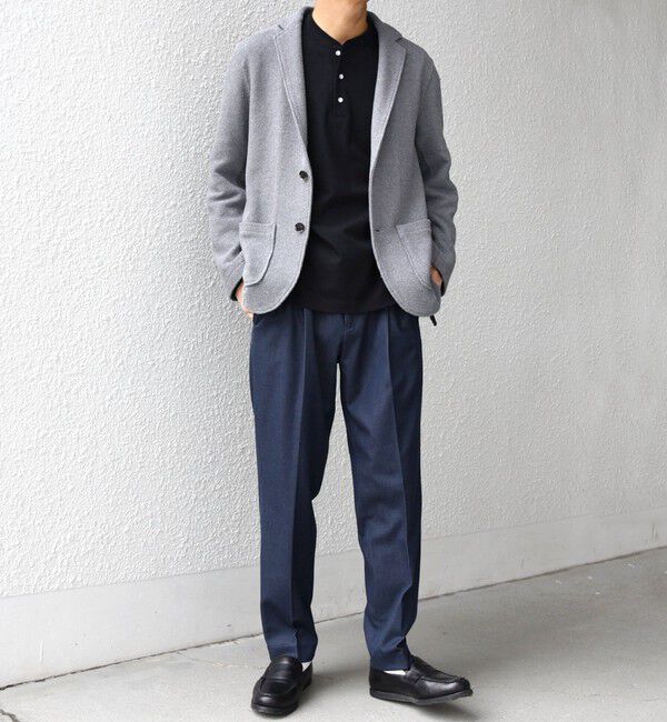 SHIPS any「SHIPS any:〈洗濯機可能〉TEXBRID(R) リネン混 タックハニカム ニット ジャケット◇」|テーラードジャケット|