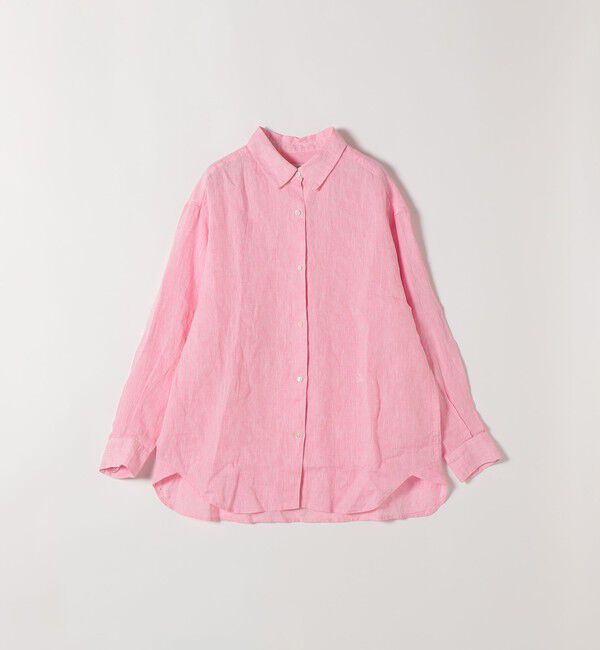 SHIPS any「《予約》SHIPS any:〈洗濯機可能〉リネン レギュラーカラー ルーズ 刺繍 シャツ」|シャツ・ブラウス|