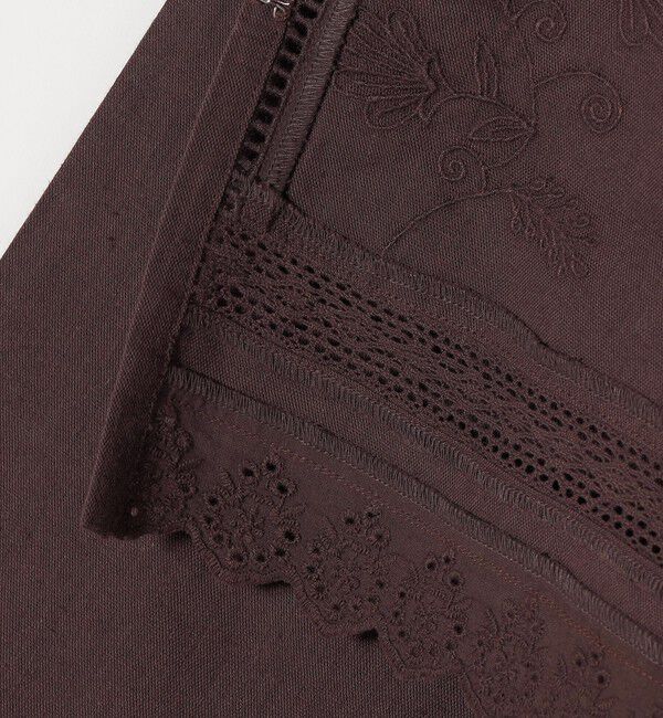 SHIPS any「《予約》SHIPS any:〈手洗い可能〉リネンミックス ハシゴレース シャツ カーディガン」|カーディガン|