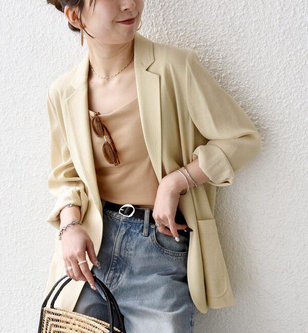 SHIPS any「《予約》SHIPS any: 〈手洗い可能〉リネンミックス テーラード ライト ジャケット」|テーラードジャケット|