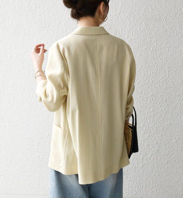 SHIPS any「《予約》SHIPS any: 〈手洗い可能〉リネンミックス テーラード ライト ジャケット」|テーラードジャケット|